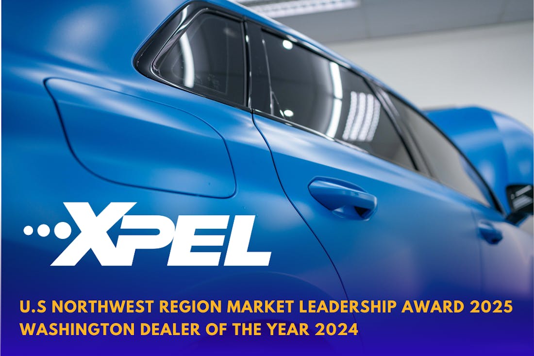 Blue Audi protected with XPEL paint protection film at Benchmark Auto Salon