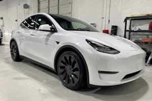 White Tesla